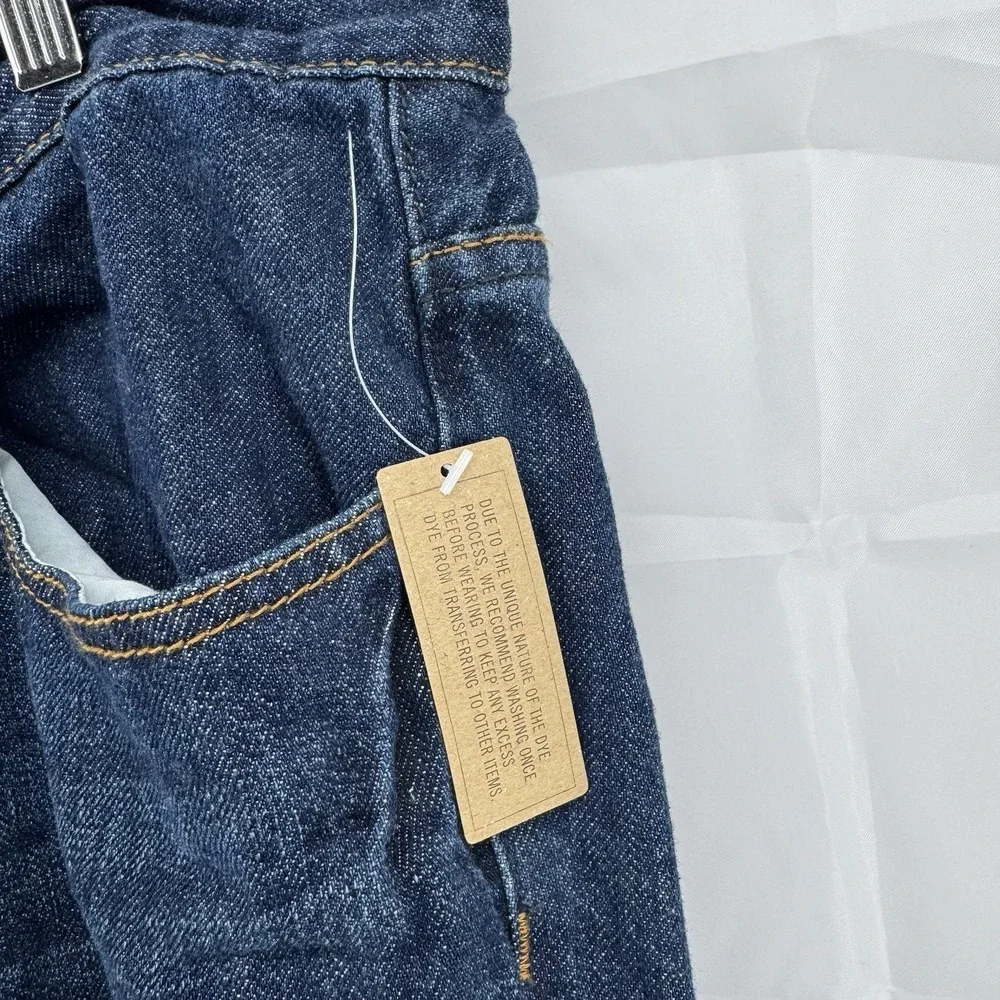DKNY Jean Men's Size 38 x 30 Straight Fit Denim Pants‎ Dark Wash Blue Denim